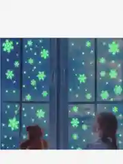 Наклейки на окно, новогодние, многоразовые, светятся в темноте