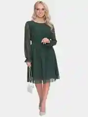 Зеленый вечернее платье, с люрексом