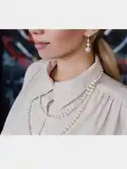 Серьги с жемчугом, серьги-подвески с жемчугом, серьги с жемчугом висячие гвоздики