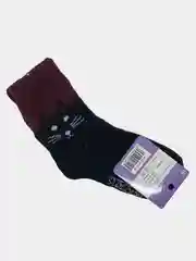 Черный носки детские с принтом "кот"