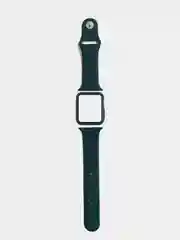 Зелёный хаки силиконовый ремешок для Apple Watch с защитным стеклом 2 в 1