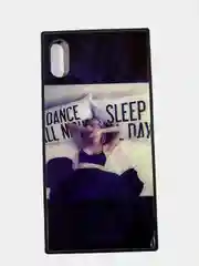 Голубой чехол iPhone X iPhone XS стеклянная понель