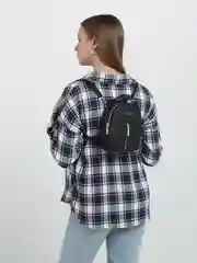 Розовый мини-рюкзак женский, из кожи