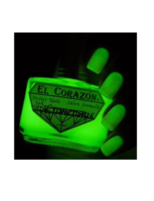 EL CORAZON/ Эль Коразон №411 флуоресцентный лак СВЕТИТЬСЯ при неоновом освещении 16 мл