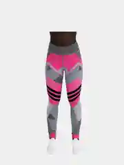 Фуксия легинсы женские спортивные, геометрический рисунок