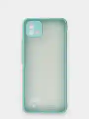 Бирюзовый чехол Realme C11 2021, Realme C20 пластиковый матовый с цветными кнопками