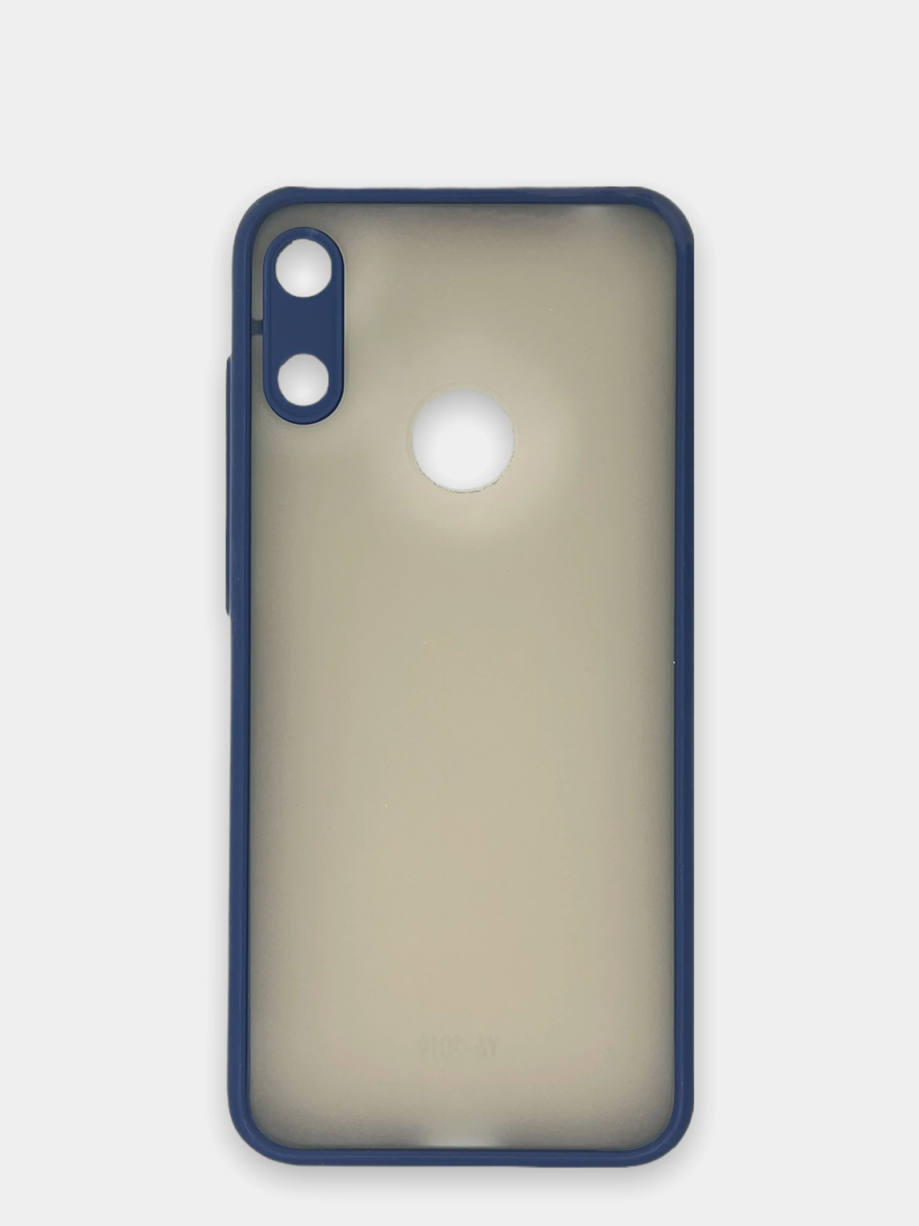 Темно-синий чехол Honor 8A / 8A Prime / Huawei Y6 2019 / Y6 Prime 2019 матовый с цветными кнопками