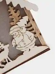 Прозрачный новогодняя елочная игрушка  "Сказочный домик" с подсветкой, размер 13х14,5х3 см