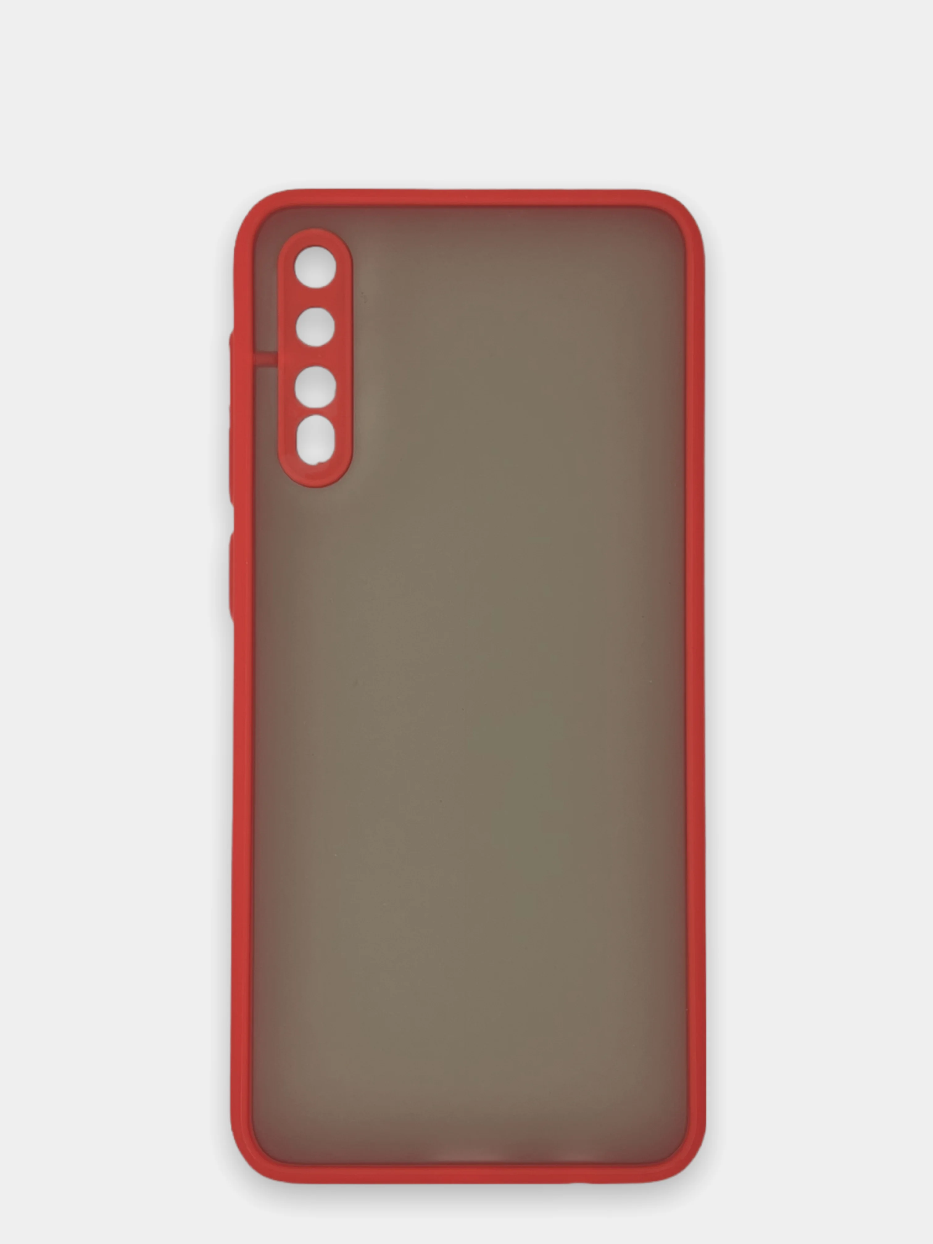 Красный чехол Samsung Galaxy A50 / A50s / A30s, пластиковый, матовый с цветными кнопками