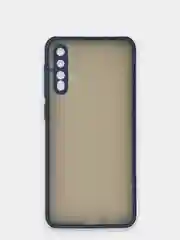 Темно-синий чехол Samsung Galaxy A50 / A50s / A30s, пластиковый, матовый с цветными кнопками