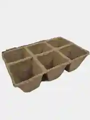 Торфяные кассеты, горшки 2 штуки 6 ячеек 90*90 квадратные, стаканы, ячейки, рассадницы