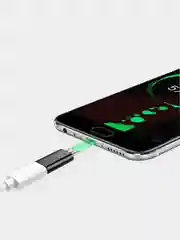 Серый адаптер переходник lightning на micro usb лайтинг на микро усб юсб