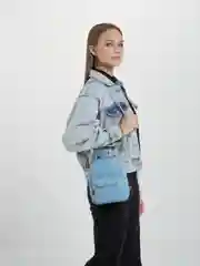 Голубой мини-рюкзак женский