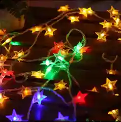 Гирлянды звезды разноцветные/ LED