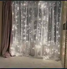 Гирлянды штора / занавес новогодняя белый /LED 2*2