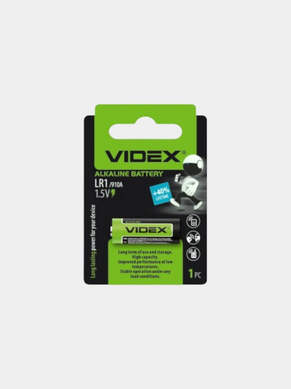 Батарейки VIDEX LR1, 1.5V, 1 штука