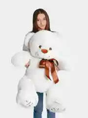 Плюшевый медведь I love you, 110 см, молочный