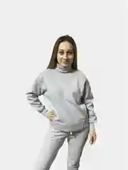 Серебряный свитшот женский с горлом H&H