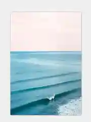 Голубой интерьерный постер на холсте Paradise