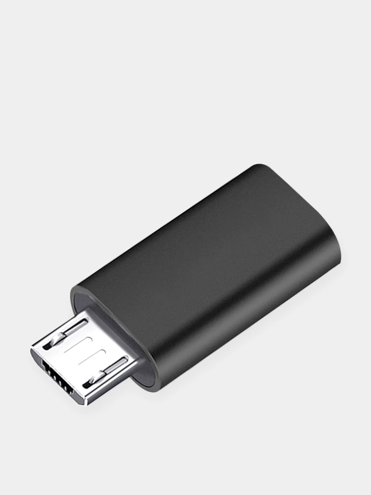 Серый адаптер переходник lightning на micro usb лайтинг на микро усб юсб