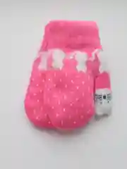 Розовый варежки детские с мехом внутри для мальчика / девочки
