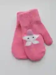 Кораллово-розовый варежки детские "Звездочка", 2 размера