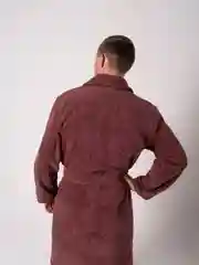 Шоколадный халат мужской, махровый, хлопок