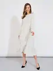 Белый платье женское Olya Stoff, в горошек