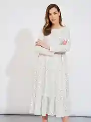 Белый платье женское Olya Stoff, в горошек
