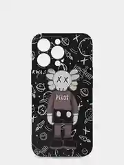 Черный чехол для iPhone 13 Pro (6.1) фосфорный
