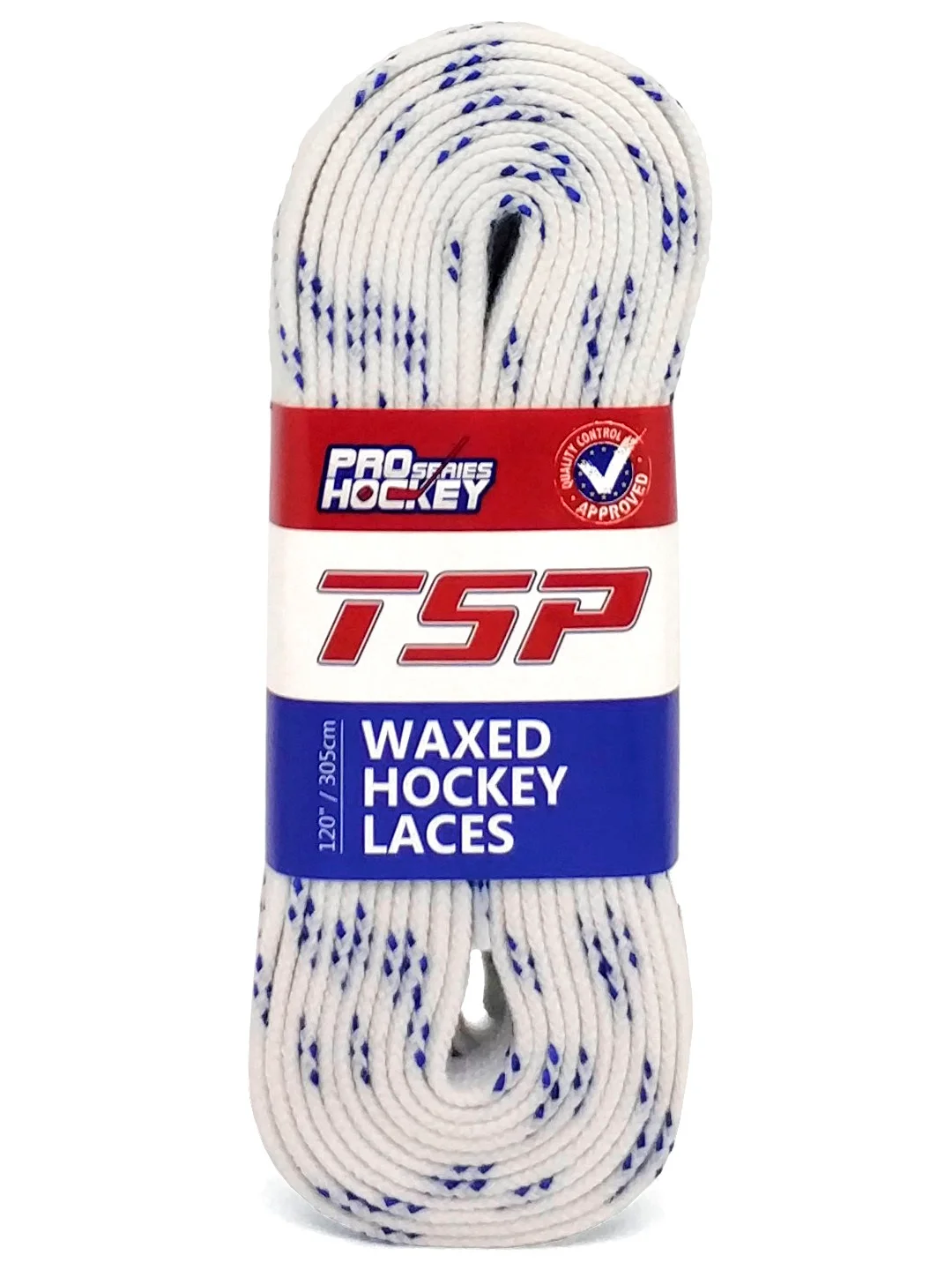 Белый шнурки хоккейные с пропиткой TSP WAXED HOCKEY LACES