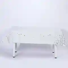 Коралловый меланж скатерть одноразовая праздничная со звездами, 1,37*1,83 м