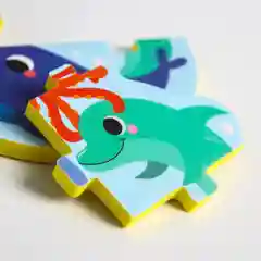Игрушка-пазл для ванны "Пирамидка: Морские животные", 5 деталей