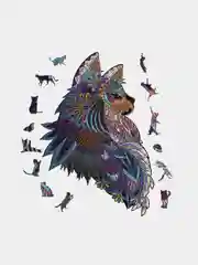 Угольный деревянные фигурные пазлы 3 размера лиса,сова,тигр,кот,дракон,панда