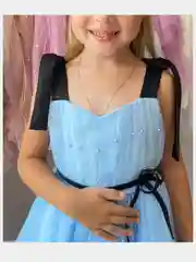 Голубой платье/платье для девочки/Платье праздничное/Нарядное платье/Платье детское
