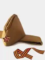 Пилотка военная ГОСТ, с Георгиевской лентой