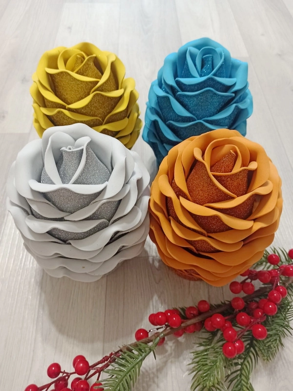 Новогодняя игрушка шишка коробка для конфет для интерьера