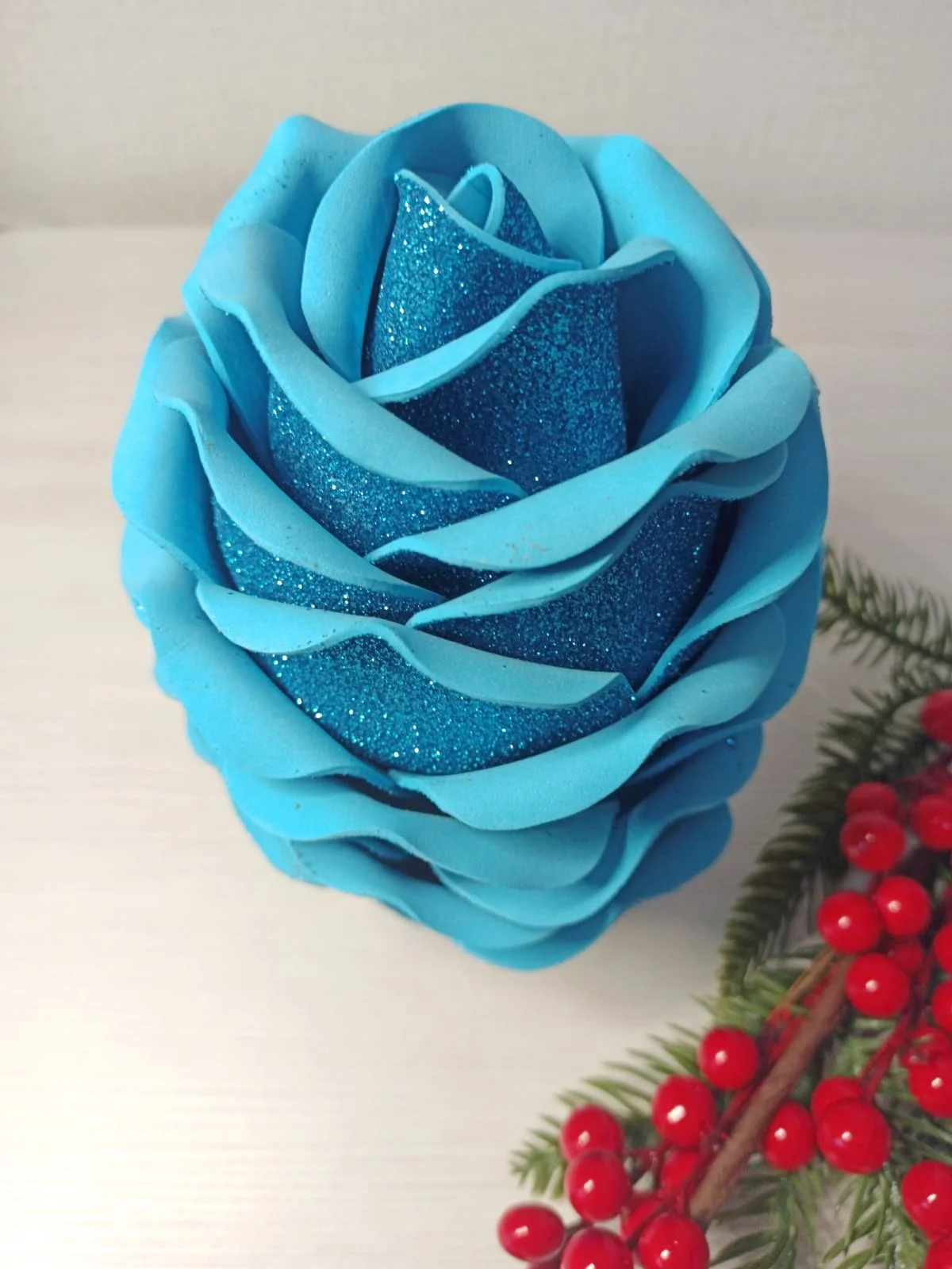 Синий новогодняя игрушка шишка коробка для конфет для интерьера