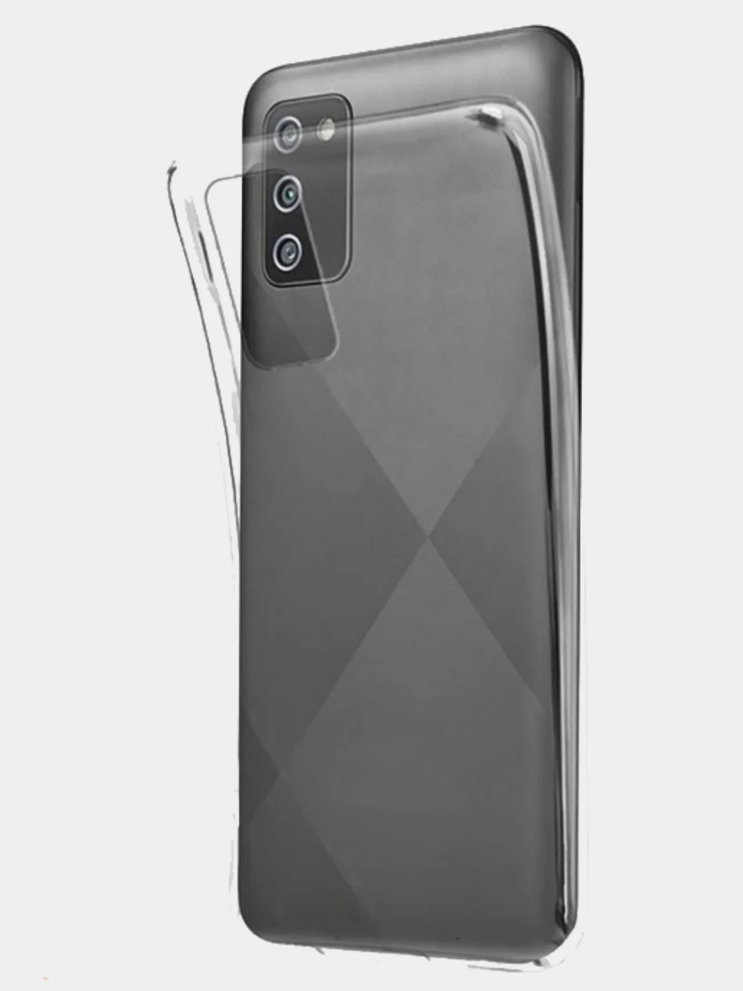 Чехол на Samsung Galaxy A03s, силиконовый, прозрачный
