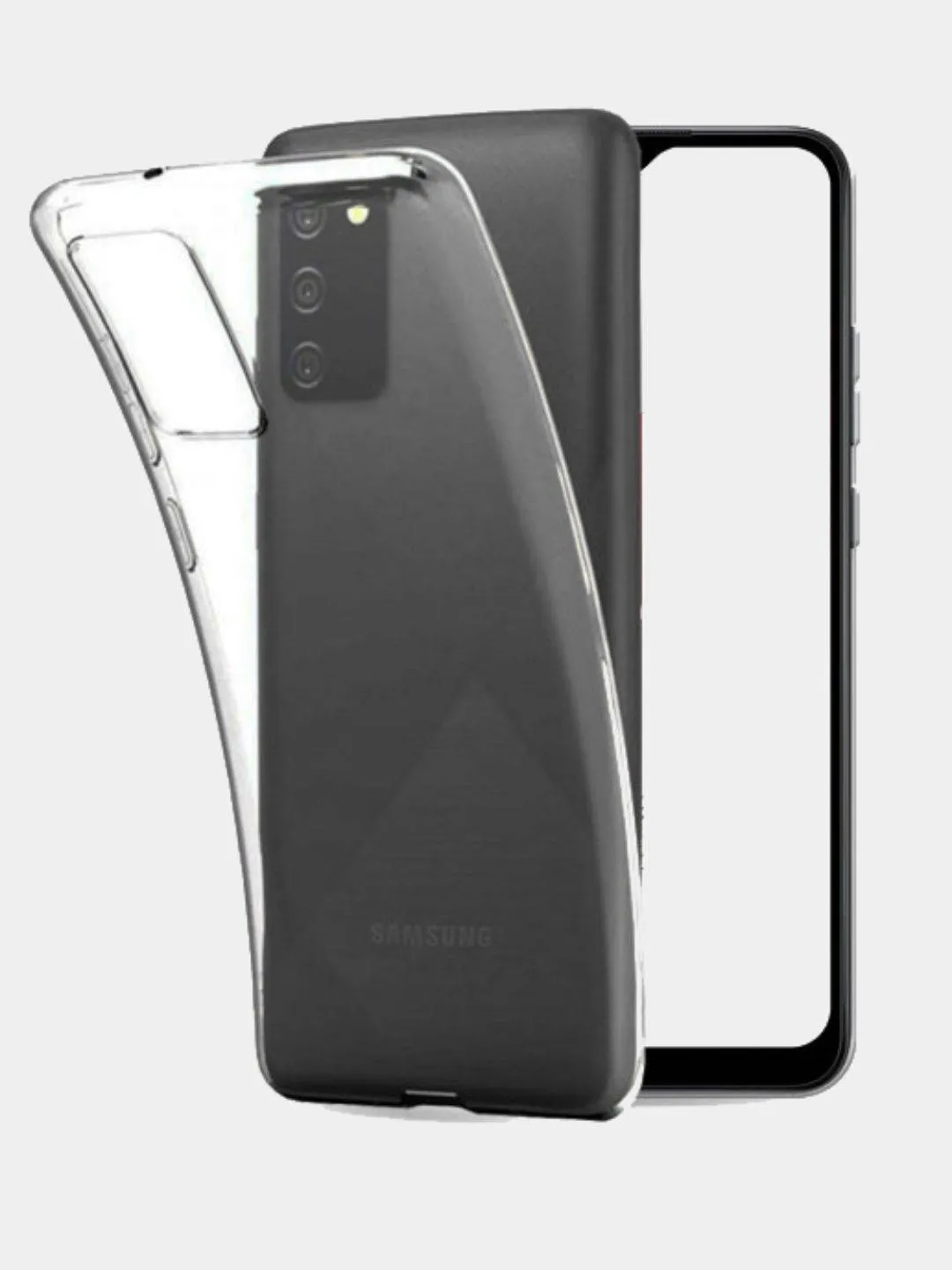 Чехол на Samsung Galaxy A03s, силиконовый, прозрачный купить по цене 99 ₽ в  интернет-магазине Магнит Маркет