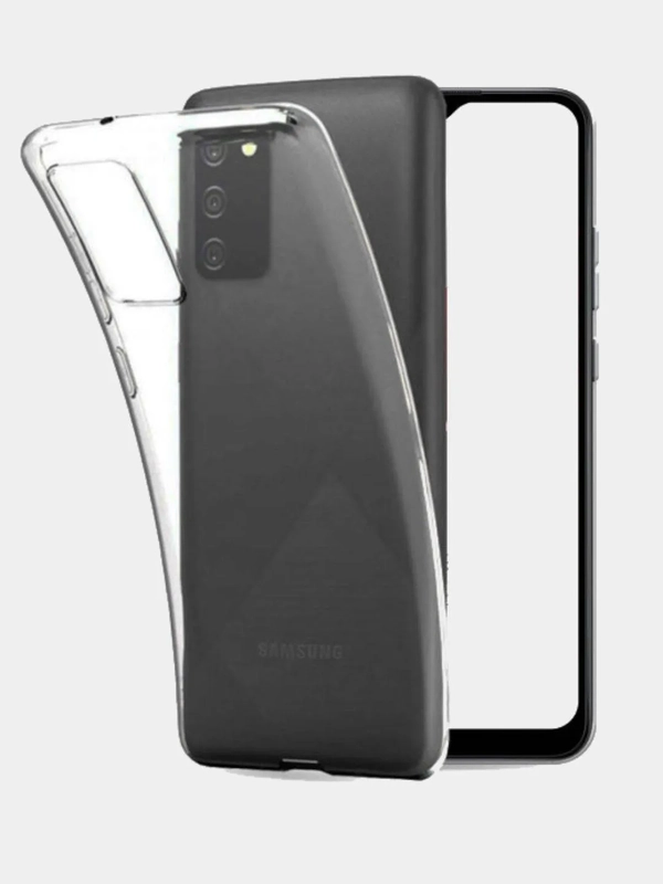 Чехол на Samsung Galaxy A03s, силиконовый, прозрачный