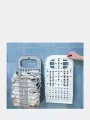 Корзина для белья настенная складная