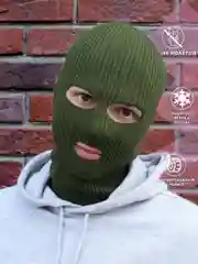 Белый балаклава вязаная однотонная