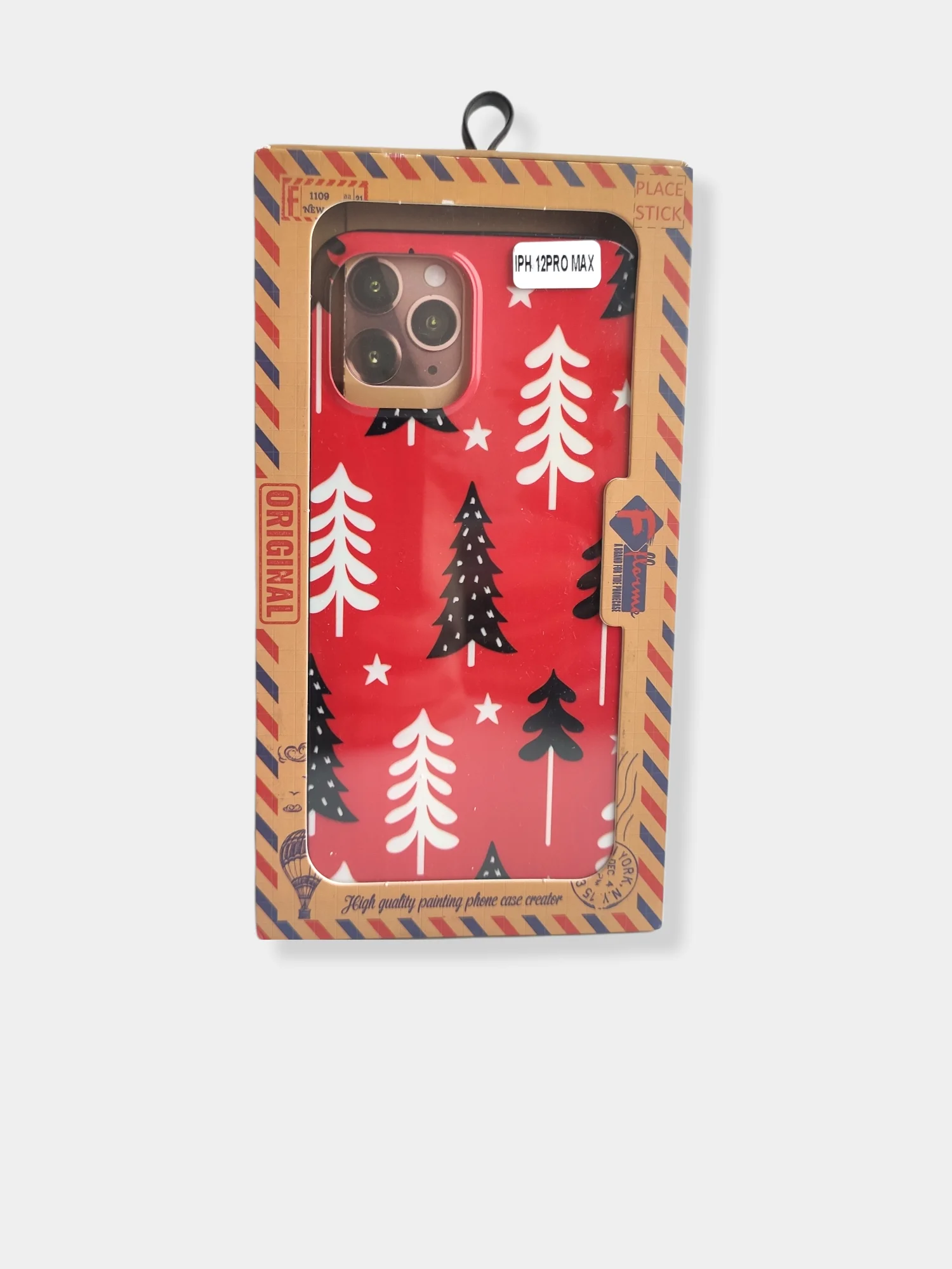 Алый чехол накладка c новогодним рисунком принтом картинкой для iPhone 12 mini pro max 7 plus +