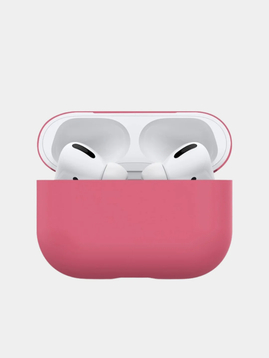 Розовый силиконовый чехол для наушников AirPods Pro
