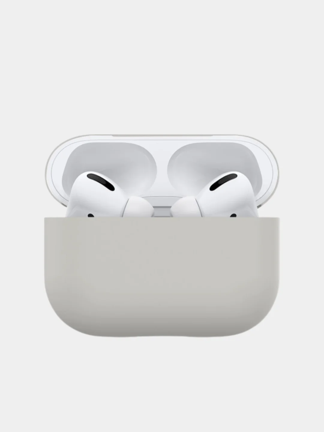 Серый силиконовый чехол для наушников AirPods Pro