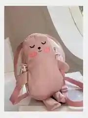 Розовый детский рюкзак заяц