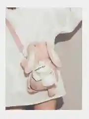 Розовый детский рюкзак заяц