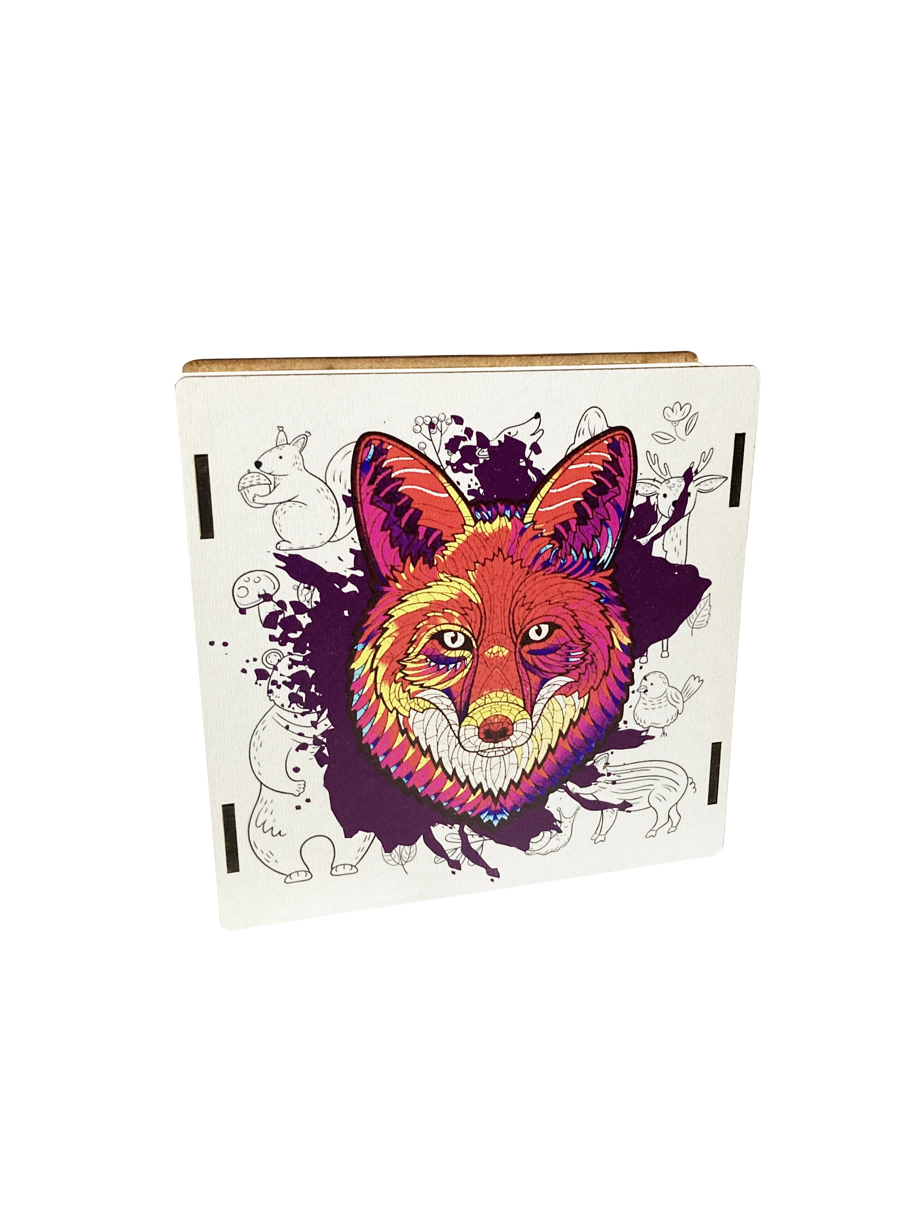 Деревянный фигурный пазл Feelwood "Лиса", 30 х 22 см, 99 деталей