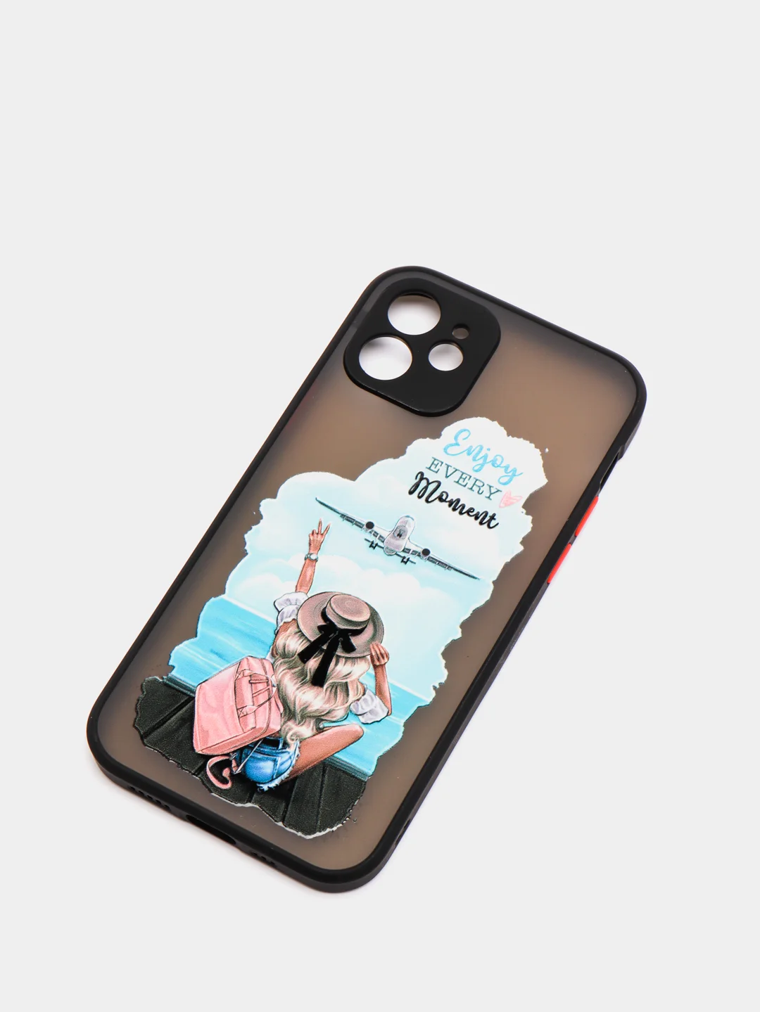 Голубой чехол для iPhone 7/8/SE,XR,XS Max,11 Pro Max,12, 12 Pro Max с бортиками и с защитой камеры